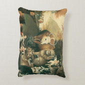ピースブルキングダムバイエドワード・ヒックスヴィンテージフォークアート アクセントクッション (裏面(縦))
