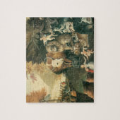 ピースブルキングダムバイエドワード・ヒックスヴィンテージフォークアート ジグソーパズル (縦)