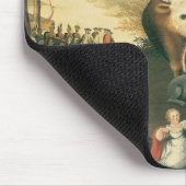 ピースブルキングダムバイエドワード・ヒックスヴィンテージフォークアート マウスパッド (コーナー)