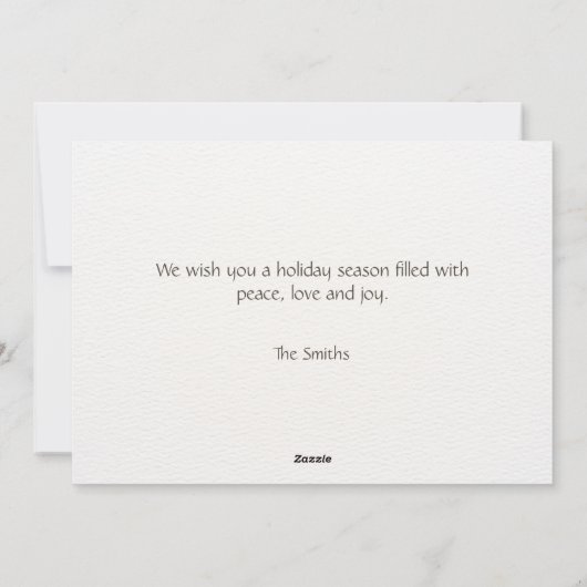 ピースブルーエレガントフローラピネコーンウィンターリース シーズンカード (裏面)