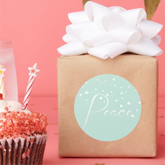 ピースホリデークリスマスミント ラウンドシール (パーティー)