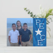 ピースホリデーフォトコラージクリスマスカード 招待状 (スタンド正面)