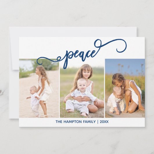 ピースホリデーフォトコラージュホリデーカード シーズンカード (正面)