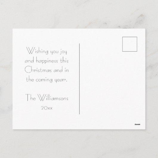 ピースホリデーフォトシンプルクリスマスカード シーズンポストカード (裏面)