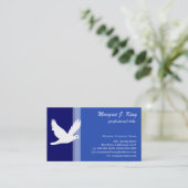 ピースホワイトドーシンプルブカッコいい、名刺 名刺 (スタンド正面)