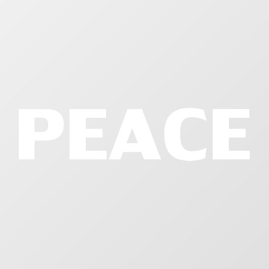 ピースホワイトミニマモダンリスシンプルトエレガント ウィンドウサイン (シート)