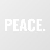 ピースホワイト文字ミニマルアンチ戦カスタム戦 ウィンドウサイン (シート)