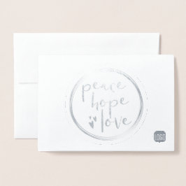 ピースホープモダンラブ企業のビジネスホリデー 箔カード