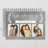 ピースホープラブジョイホリデーフォトチャルクボード シーズンカード (正面/裏面)