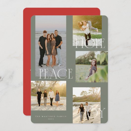 ピースホープ喜びクリスマスカード シーズンカード (正面/裏面)