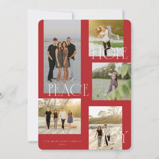 ピースホープ喜びクリスマスカード シーズンカード (正面)