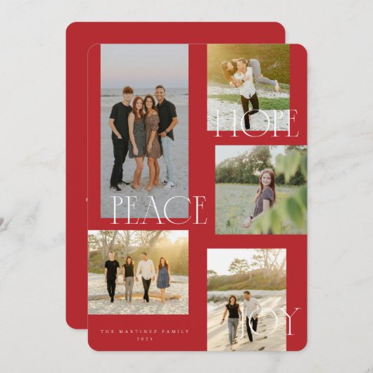 ピースホープ喜びクリスマスカード シーズンカード (正面/裏面)