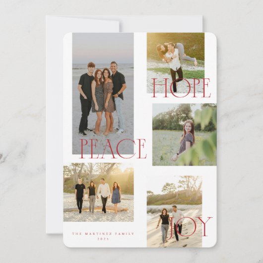 ピースホープ喜びクリスマスカード シーズンカード (正面)