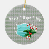 ピースホープ喜びマスク&キャンディカンII セラミックオーナメント (正面)