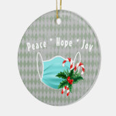 ピースホープ喜びマスク&キャンディカンII セラミックオーナメント (左)