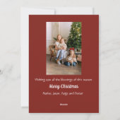 ピースホープ喜び金ゴールドのカスタマイズ可能なクリスマス シーズンカード (裏面)