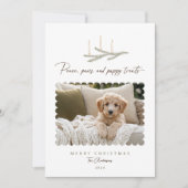 ピースポーズワン素朴ピートリートボタニカルフォトドッグ シーズンカード (正面)