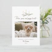 ピースポーズワン素朴ピートリートボタニカルフォトドッグ シーズンカード (スタンド正面)