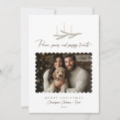 ピースポーズワン素朴ピートリートボタニカルフォトドッグ シーズンカード (正面)