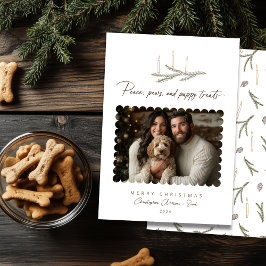 ピースポーズワン素朴ピートリートボタニカルフォトドッグ シーズンカード