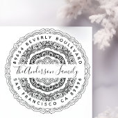 ピースマンダラファミリー名文字差出人住所 セルフインキングスタンプ