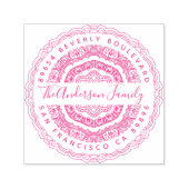 ピースマンダラファミリー名文字差出人住所 セルフインキングスタンプ (デザイン)