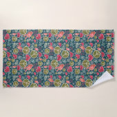 ピースマークのヒップスターの平和主義の印のデザイン ビーチタオル (正面)