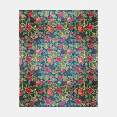 ピースマークのヒップスターの平和主義の印のデザイン フリースブランケット (正面)