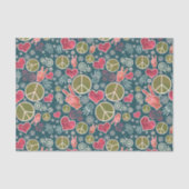 ピースマークのヒップスターの平和主義の印のデザイン 薄葉紙 (正面)