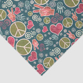 ピースマークのヒップスターの平和主義の印のデザイン 薄葉紙 (詳細)