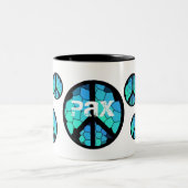 ピースマークのマグ- PAX! ツートーンマグカップ (中央)