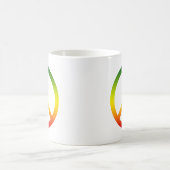 ピースマークのラスタ コーヒーマグカップ (中央)