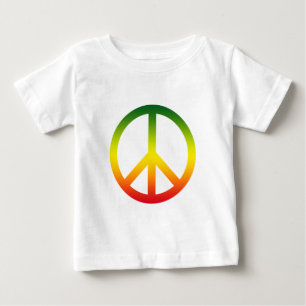 ピースマークのラスタ ベビーTシャツ