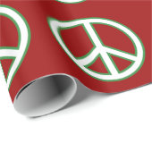 ピースマークの印パターン包装紙 ラッピングペーパー (ロールコーナー)