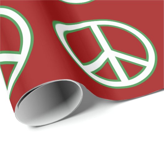 ピースマークの印パターン包装紙 ラッピングペーパー (ロールコーナー)