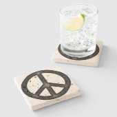 ピースマーク ストーンコースター (横)