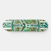 ピースマーク、陰陽、緑の生命の樹 スケートボード (横)