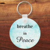 *~*ピースミントターコイズウォーター色で呼吸 キーホルダー (正面)