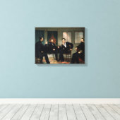 ピースメーカ絵画ーのリンカーン大統領15 x 11 キャンバスプリント (インサイチュ (ウッドフロア))