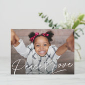 ピースモダンハートラブホリデーフォトカード シーズンカード (スタンド正面)