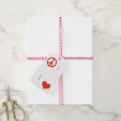 ピースモダンラブクリスマスホリデー ギフトタグ (より糸付き)