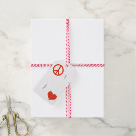 ピースモダンラブクリスマスホリデー ギフトタグ