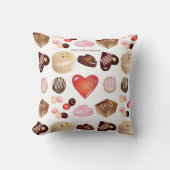 ピースモダンラブチョコレートキャンディハート クッション (正面)