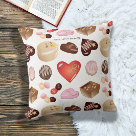ピースモダンラブチョコレートキャンディハート クッション