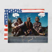 ピースヤングヒッピーフリーラブヴィンテージカスタム文字 ポストカード (正面/裏面)