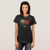 ピースユニティラブカワイアースハート Tシャツ (正面フル)