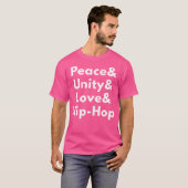 ピースユニティラブヒップホップ Tシャツ (正面フル)