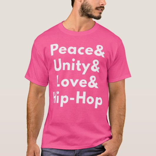ピースユニティラブヒップホップ Tシャツ (正面)