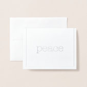 ピースライトタイプライター文字スリム縁ど 箔カード (封筒付き正面)