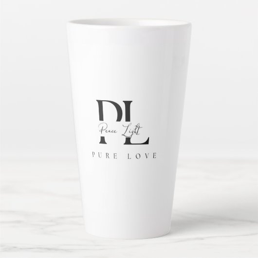 “ピースライト ― Pure Love ロゴ カフェラテマグ (正面)